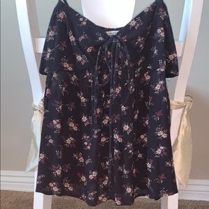 Black Floral Tank Top